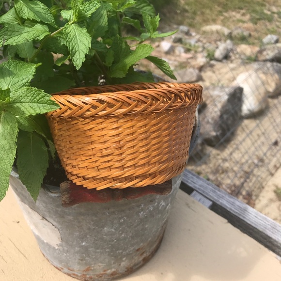 2/$30 Woven Basket Round Bamboo - Picture 1 of 8